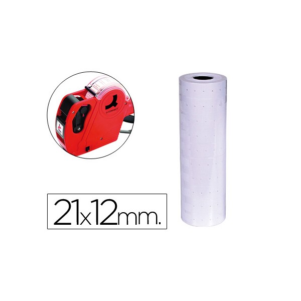 Etiquetas q-connect blanca 21 x 12 mm lisa -rollo 1000 etiquetas para etiquetadora q-connect. Etiquetas q-connect blanca 21 x 12 mm lisa -rollo 1000 etiquetas para etiquetadora q-connect.
