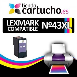 LEXMARK Nº 43XL compatible (21ml.) PARA LA IMPRESORA Cartouches Lexmark X6570