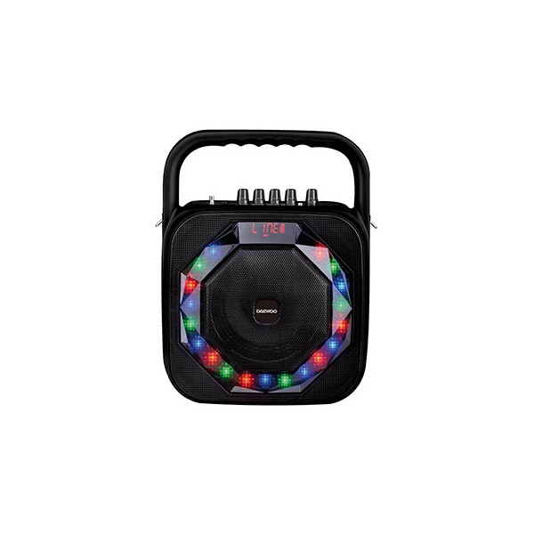 Altavoz daewoo portatil dsk-360 microfono inalambrico luces led usb entrada jack potencia 20w color negro. Altavoz daewoo portatil dsk-360 microfono inalambrico luces led usb entrada jack potencia 20w color negro.