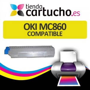 Toner AMARILLO OKI MC860 compatible, sustituye al toner original OKI 44059209 PARA LA IMPRESORA Toner OKI MC860