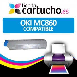 Toner CYAN OKI MC860 compatible, sustituye al toner original OKI 44059211 PARA LA IMPRESORA Toner OKI MC860