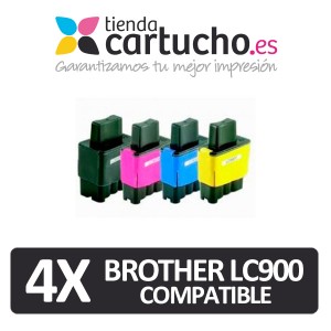 Pack 4 cartuchos comapatibles brother lc900 + Elija colores que prefiera + PARA LA IMPRESORA Cartouches d'encre Brother MFC-5440CN