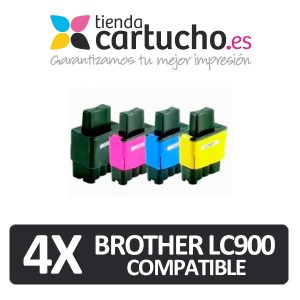 Pack 4 cartuchos comapatibles brother lc900 + Elija colores que prefiera + PARA LA IMPRESORA Brother Fax-1835C
