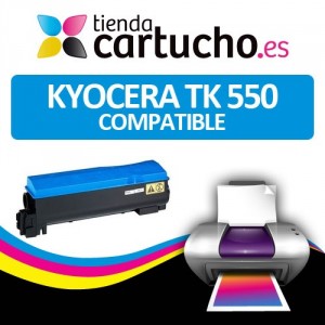 Toner CYAN KYOCERA TK 550 compatible con Kyocera FS-C5200DN, KYOCERA TK-550 PERTENENCIENTE A LA REFERENCIA Toner Kyocera TK 550