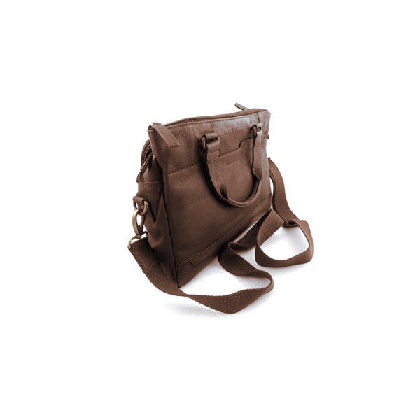 Maletin para portatil zerimar piel vacuno marron multiples compartimentos con cremallera asas y correa 28x38x9cm. Maletin para portatil zerimar piel vacuno marron multiples compartimentos con cremallera asas y correa 28x38x9cm.