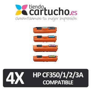 PACK 4 (ELIJA COLORES) CARTUCHOS COMPATIBLES HP CF350/1/2/3 PERTENENCIENTE A LA REFERENCIA Toner HP 130A