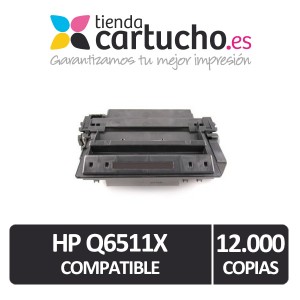 Toner HP Q6511X compatible, sustituye al toner original HP Q6511X PARA LA IMPRESORA Toner HP LaserJet 2430