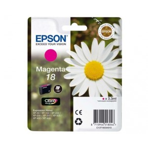 ORIGINAL EPSON 18 MAGENTA, para impresoras Expression Home XP-102, XP-202, XP-205, XP-30, XP-302 PARA LA IMPRESORA Epson Expression Home XP-402