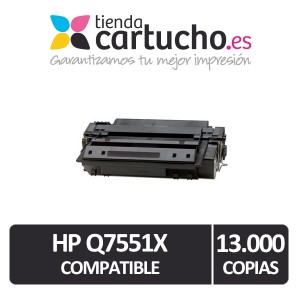 Toner HP Q7551X compatible, sustituye al toner original HP Q7551X PARA LA IMPRESORA Toner HP LaserJet P3005