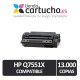 Toner HP Q7551X compatible, sustituye al toner original HP Q7551X