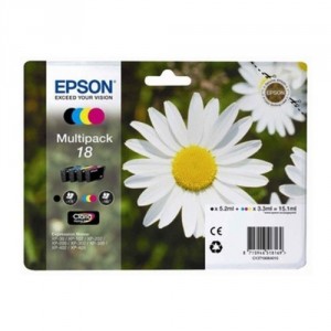 ORIGINAL EPSON 18 MULTIPACK, para impresoras Expression Home XP-102, XP-202, XP-205, XP-30, XP-302 PARA LA IMPRESORA Epson Expression Home XP-302