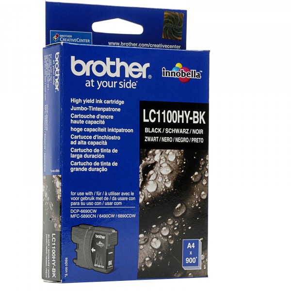 Brother LC1100 XL noir cartouche d'encre original grande capacité. Brother LC1100 XL noir cartouche d'encre original grande capacité.