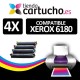 PACK 4 Toner Compatibles XEROX 6180