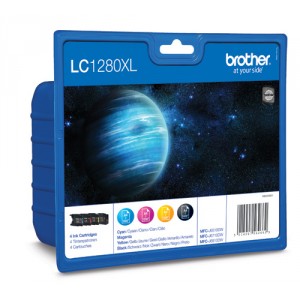 Brother LC1280XL Rainbow pack (4 colores) cartucho de tinta original alta capacidad. PARA LA IMPRESORA Cartouches d'encre Brother MFC-J5910DW