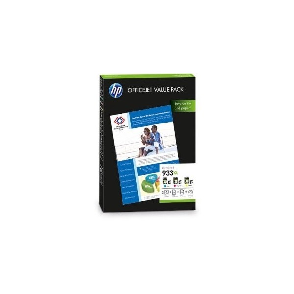 Pack 3 cartouches d'encre original HP 933XL + 75 hojas Pack 3 cartouches d'encre original HP 933XL + 75 hojas