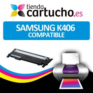 Toner SAMSUNG CLP365 (K406) CYAN Compatible PARA LA IMPRESORA Toner Samsung CLX-3305 FN