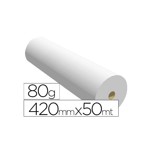 Papel reprografia para plotter 420mmx50mt 80gr impresion ink-jet. Papel reprografia para plotter 420mmx50mt 80gr impresion ink-jet.