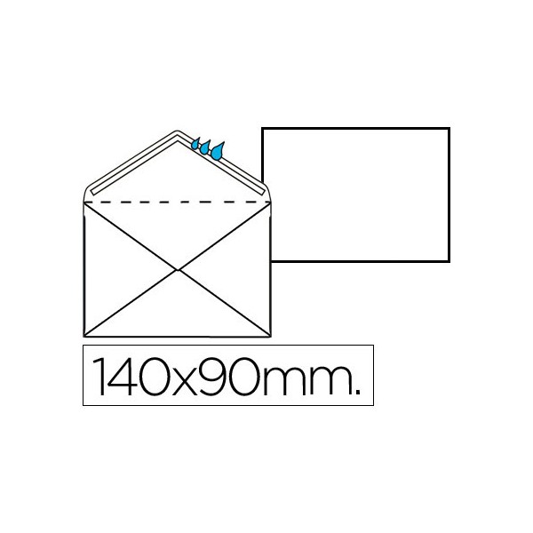 Sobre blanco registro extra 90 x 140 mm -caja 100. Sobre blanco registro extra 90 x 140 mm -caja 100.