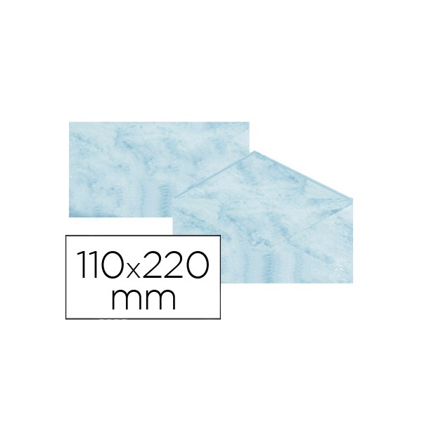 Sobre fantasia marmoleado azul 110x220 mm 90 gr paquete de 25. Sobre fantasia marmoleado azul 110x220 mm 90 gr paquete de 25.