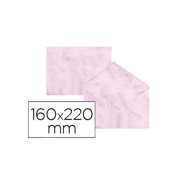 Sobre fantasia marmoleado rosa 160x220 mm 90 gr paquete de 25. Sobre fantasia marmoleado rosa 160x220 mm 90 gr paquete de 25.