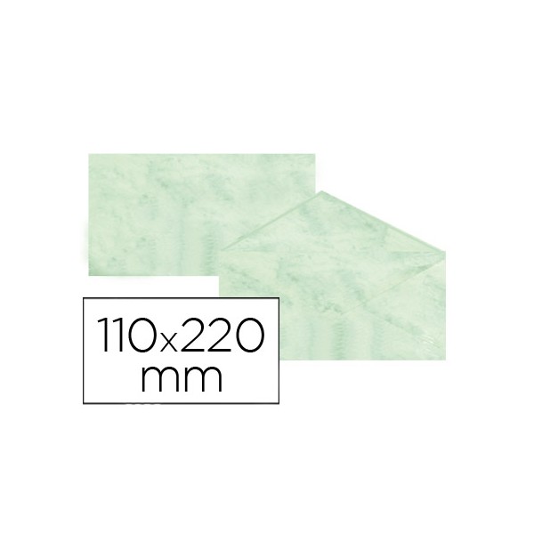 Sobre fantasia marmoleado verde 110x220 mm 90 gr paquete de 25. Sobre fantasia marmoleado verde 110x220 mm 90 gr paquete de 25.
