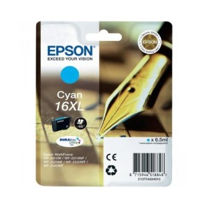 EPSON 16XL CYAN Original ref. T1632 para impresoras Epson WorkForce WF-2010W, WF-2510, WF-2520NF,  WF-2530WF,  WF-2540WF PERTENENCIENTE A LA REFERENCIA Encre Epson 16 / 16XL