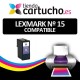 LEXMARK Nº 15 compatible para impresoras Lexmark X2600, X2620, X2630, X2650, X2670, Z2300, Z2320