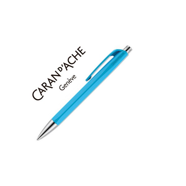 Boligrafo caran d'ache 888 infinite cuerpo plastico puntera y pulsador metalicos recargable celeste turquoise. Boligrafo caran d'ache 888 infinite cuerpo plastico puntera y pulsador metalicos recargable celeste turquoise.