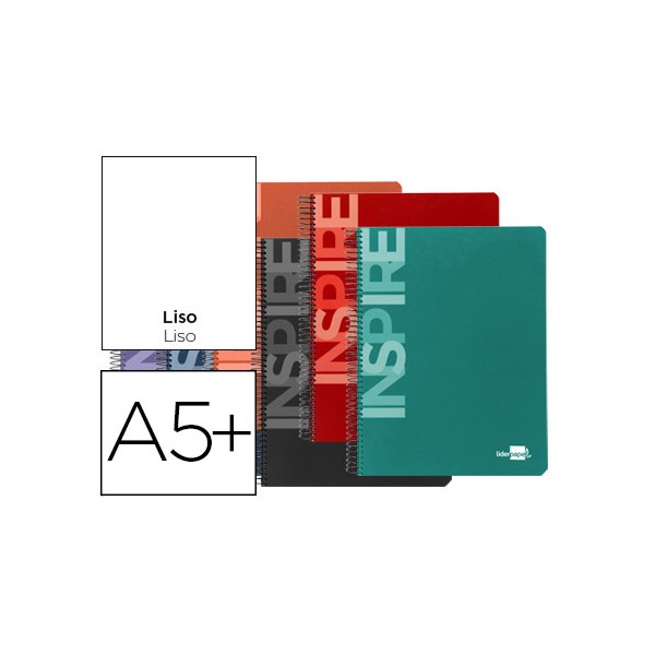 Cuaderno espiral liderpapel cuarto inspire tapa dura 80h 60 gr liso colores surtidos. Cuaderno espiral liderpapel cuarto inspire tapa dura 80h 60 gr liso colores surtidos.