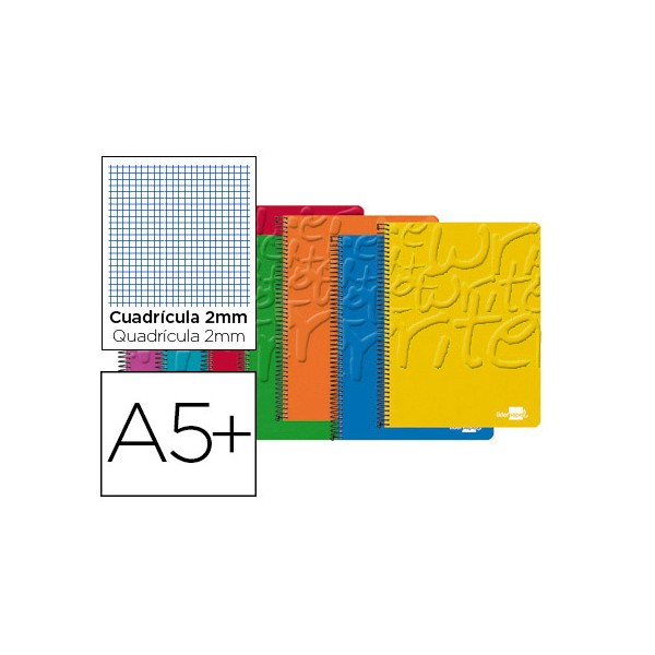 Cuaderno espiral liderpapel cuarto write tapa blanda 80h 60 gr milimetrado 2mm colores surtidos. Cuaderno espiral liderpapel cuarto write tapa blanda 80h 60 gr milimetrado 2mm colores surtidos.