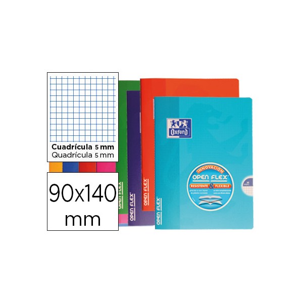 Libreta escolar oxford tapa flexible optik paper openflex 48 hojas 90 gr 90 x 140 mm cuadro 5 mm colores surtidos. Libreta escolar oxford tapa flexible optik paper openflex 48 hojas 90 gr 90 x 140 mm cuadro 5 mm colores surtidos.