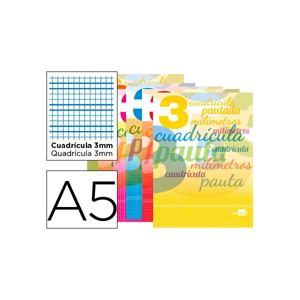 Libreta liderpapel pautaguia tapa cartoncillo 32 hojas din a5 70 g cuadriculado pautado 3 mm con margen. Libreta liderpapel pautaguia tapa cartoncillo 32 hojas din a5 70 g cuadriculado pautado 3 mm con margen.