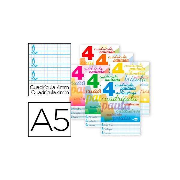 Libreta liderpapel pautaguia tapa cartoncillo 32 hojas din a5 70 g cuadriculado pautado 4 mm. Libreta liderpapel pautaguia tapa cartoncillo 32 hojas din a5 70 g cuadriculado pautado 4 mm.