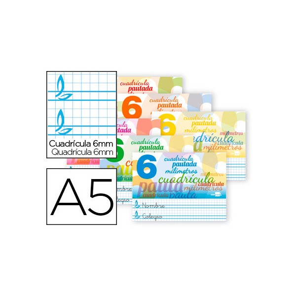Libreta liderpapel pautaguia tapa cartoncillo 32 hojas din a5 70 g cuadriculado pautado 6 mm apaisado. Libreta liderpapel pautaguia tapa cartoncillo 32 hojas din a5 70 g cuadriculado pautado 6 mm apaisado.
