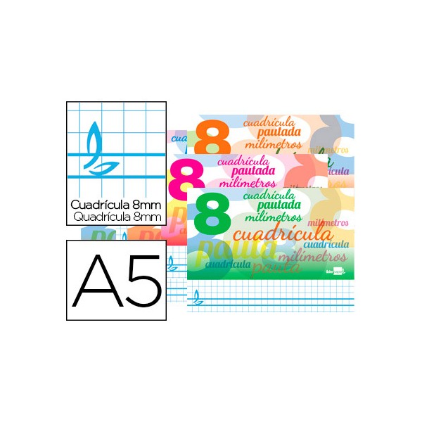 Libreta liderpapel pautaguia tapa cartoncillo 32 hojas din a5 cuadriculado pautado 8mm apaisada 70 gr. Libreta liderpapel pautaguia tapa cartoncillo 32 hojas din a5 cuadriculado pautado 8mm apaisada 70 gr.