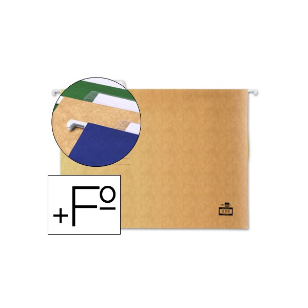 Carpeta colgante liderpapel folio prolongado kraft. Carpeta colgante liderpapel folio prolongado kraft.