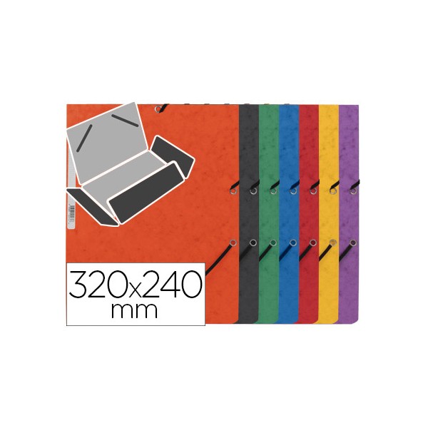 Carpeta q-connect gomas kf02174 carton simil-prespan solapas 320x243 mm surtidas roja-amarilla-azul-verde-naran. Carpeta q-connect gomas kf02174 carton simil-prespan solapas 320x243 mm surtidas roja-amarilla-azul-verde-naran.