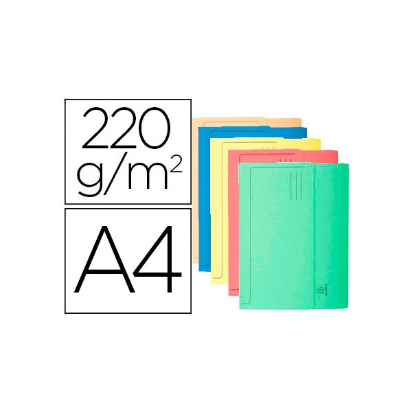 Subcarpeta cartulina con bolsa exacompta din a4 colores surtidos 220 gr. Subcarpeta cartulina con bolsa exacompta din a4 colores surtidos 220 gr.