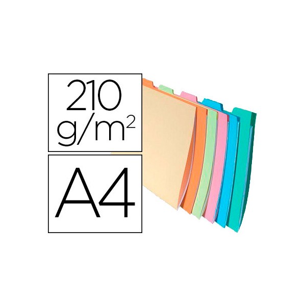 Subcarpeta cartulina exacompta din a4 apaisada pestaña lateral juego 6 unidades colores surtidos 240. Subcarpeta cartulina exacompta din a4 apaisada pestaña lateral juego 6 unidades colores surtidos 240.