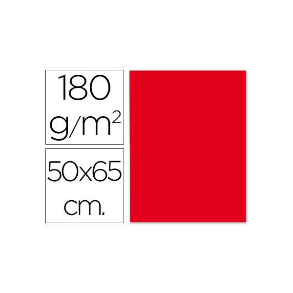 Cartulina liderpapel 50x65 cm 180g/m2 rojo navidad. Cartulina liderpapel 50x65 cm 180g/m2 rojo navidad.