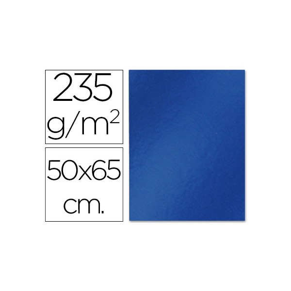 Cartulina liderpapel 50x65 cm 235g/m2 metalizada azul. Cartulina liderpapel 50x65 cm 235g/m2 metalizada azul.