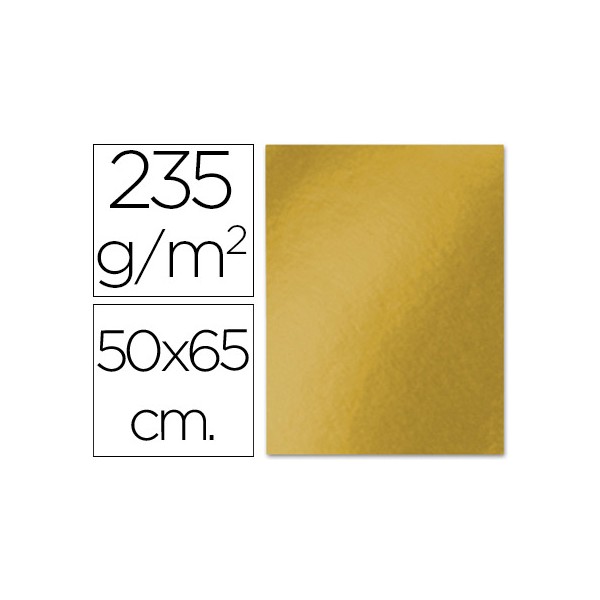 Cartulina liderpapel 50x65 cm 235g/m2 metalizada oro. Cartulina liderpapel 50x65 cm 235g/m2 metalizada oro.
