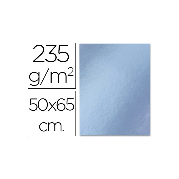 Cartulina liderpapel 50x65 cm 235g/m2 metalizada plata. Cartulina liderpapel 50x65 cm 235g/m2 metalizada plata.