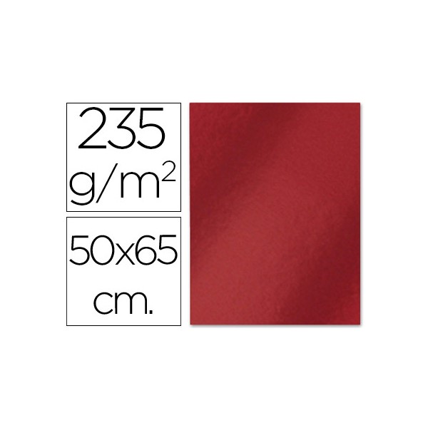 Cartulina liderpapel 50x65 cm 235g/m2 metalizada rojo. Cartulina liderpapel 50x65 cm 235g/m2 metalizada rojo.