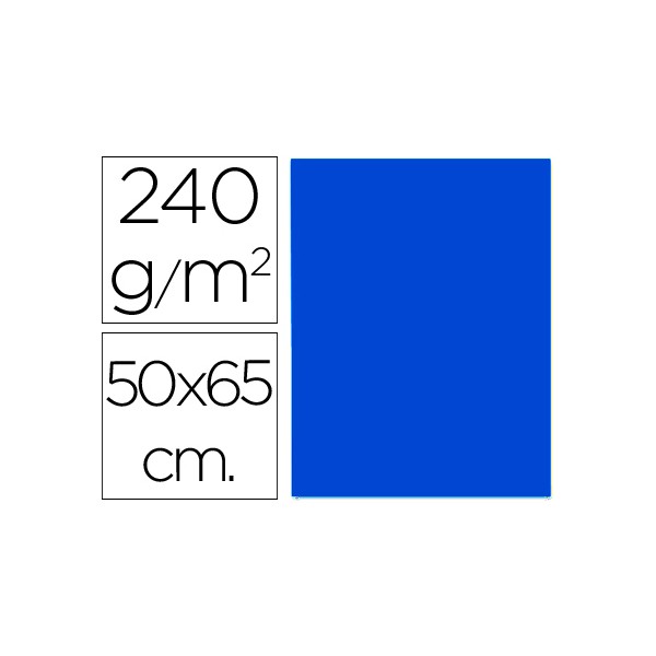 Cartulina liderpapel 50x65 cm 240 g/m2 azul zafiro. Cartulina liderpapel 50x65 cm 240 g/m2 azul zafiro.