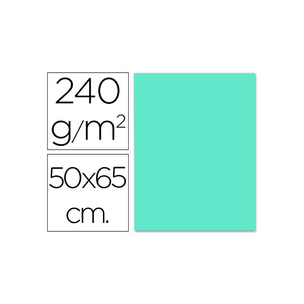 Cartulina liderpapel 50x65 cm 240g/m2 azul turquesa. Cartulina liderpapel 50x65 cm 240g/m2 azul turquesa.