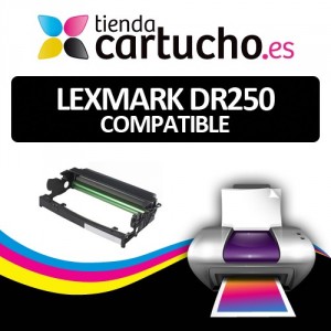 TAMBOR Compatible LEXMARK DR250 para impresoras Lexmark E250 E250D E250DN E350 E350D E350DN E352 E352DN E450 PARA LA IMPRESORA Cartouches Lexmark E350dn