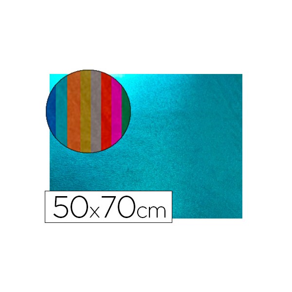 Goma eva liderpapel 50x70 cm espesor 2 mm metalizada azul claro. Goma eva liderpapel 50x70 cm espesor 2 mm metalizada azul claro.
