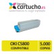 Toner NEGRO OKI C5550/C5800/C5900 compatible, sustituye al toner original OKI 43324424