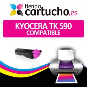Toner MAGENTA KYOCERA TK 590 compatible para impresoras KYOCERA  FS-C2026MFP, FS-C2126MFP, FS-C2526MFP, FS-C5250DN PARA LA IMPRESORA Toner Kyocera FS-C2126MFP
